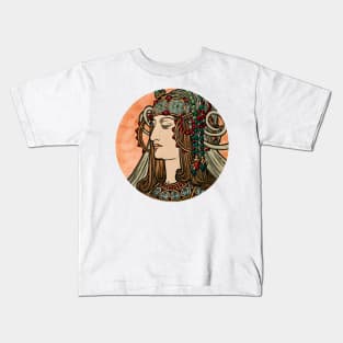 Vintage portrait art Kids T-Shirt